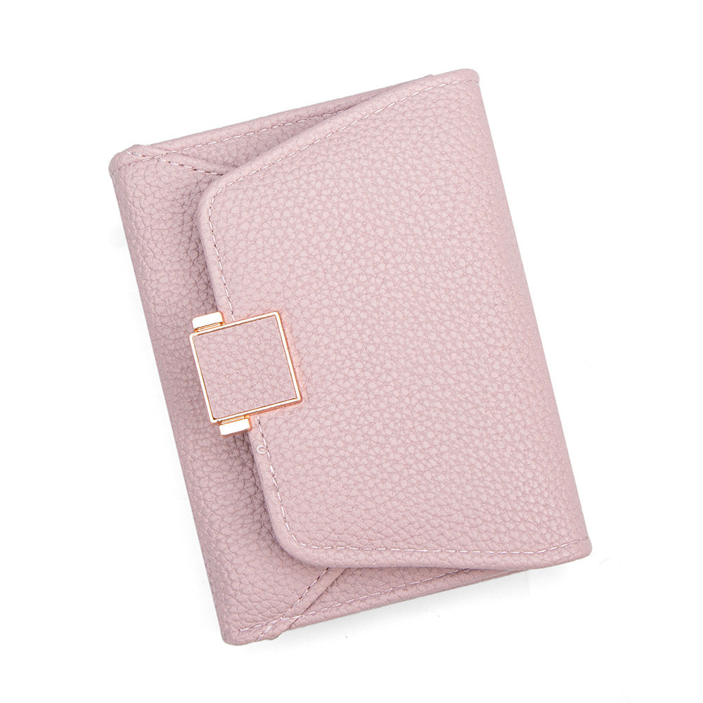 Women's Exquisite Embossed Two Fold Folding Side Bags