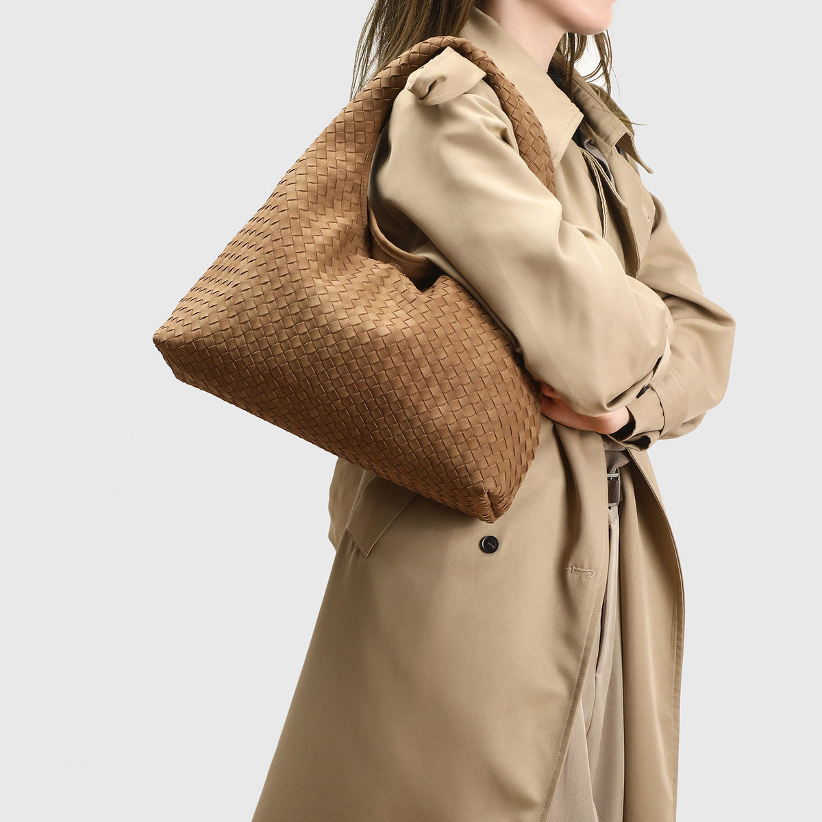 Woven Large Capacity Portable Underarm Simple Leisure Women's Shoulder Bag