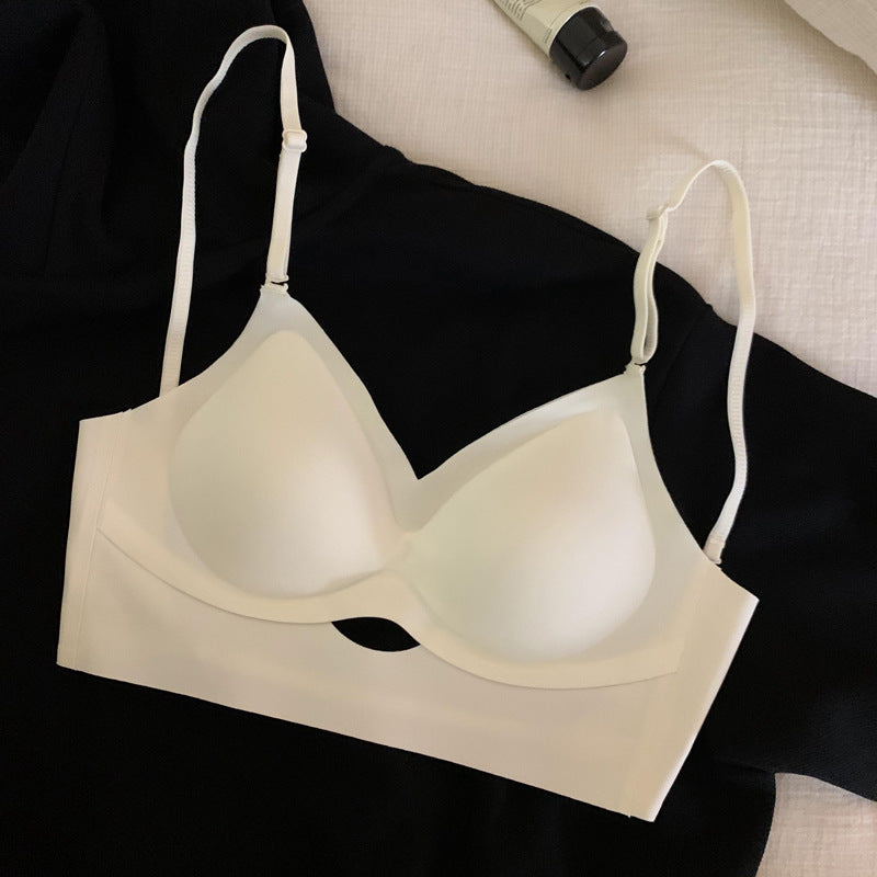 Women's Pure Seamless Bare Back Underwear Wireless Fixed Chest Bras