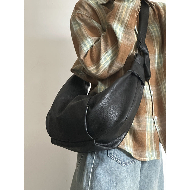 Pleated Dumpling Idle Commute Can Be Shoulder Bags