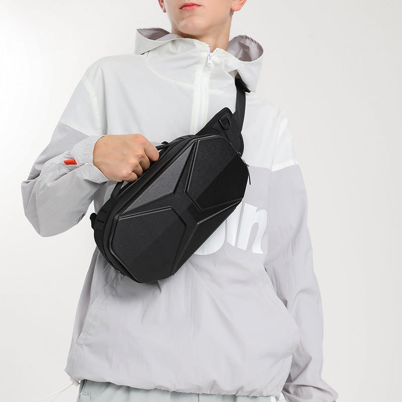 Cool Men's Hard Shell Fashion Waterproof Men's Chest Bags