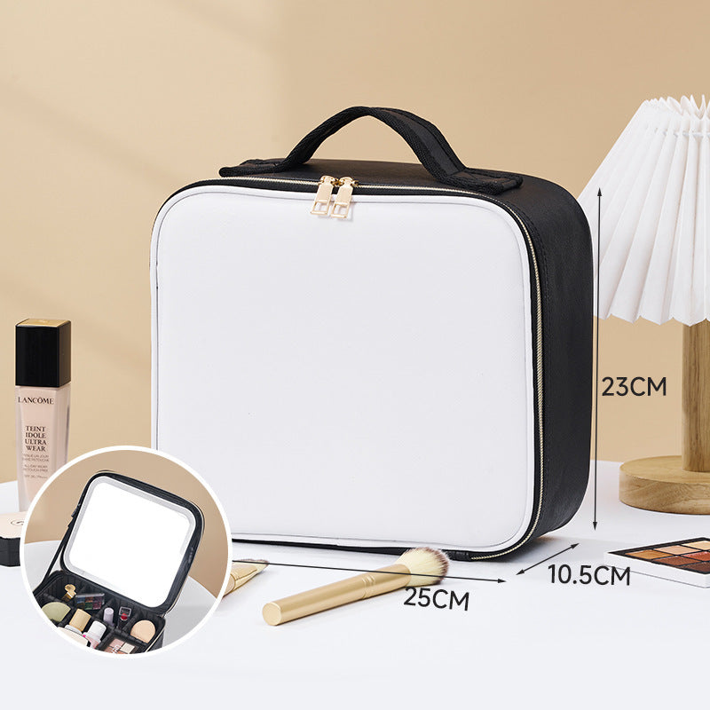 With Mirror City Simple Artist Light Cosmetic Cases