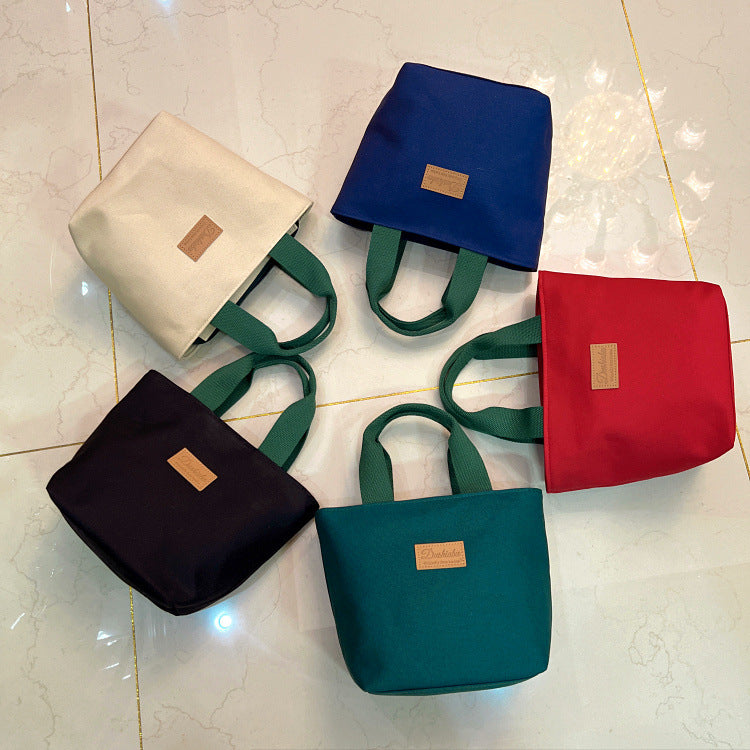 Volume Simple Canvas Lunch Box Hand Handbags