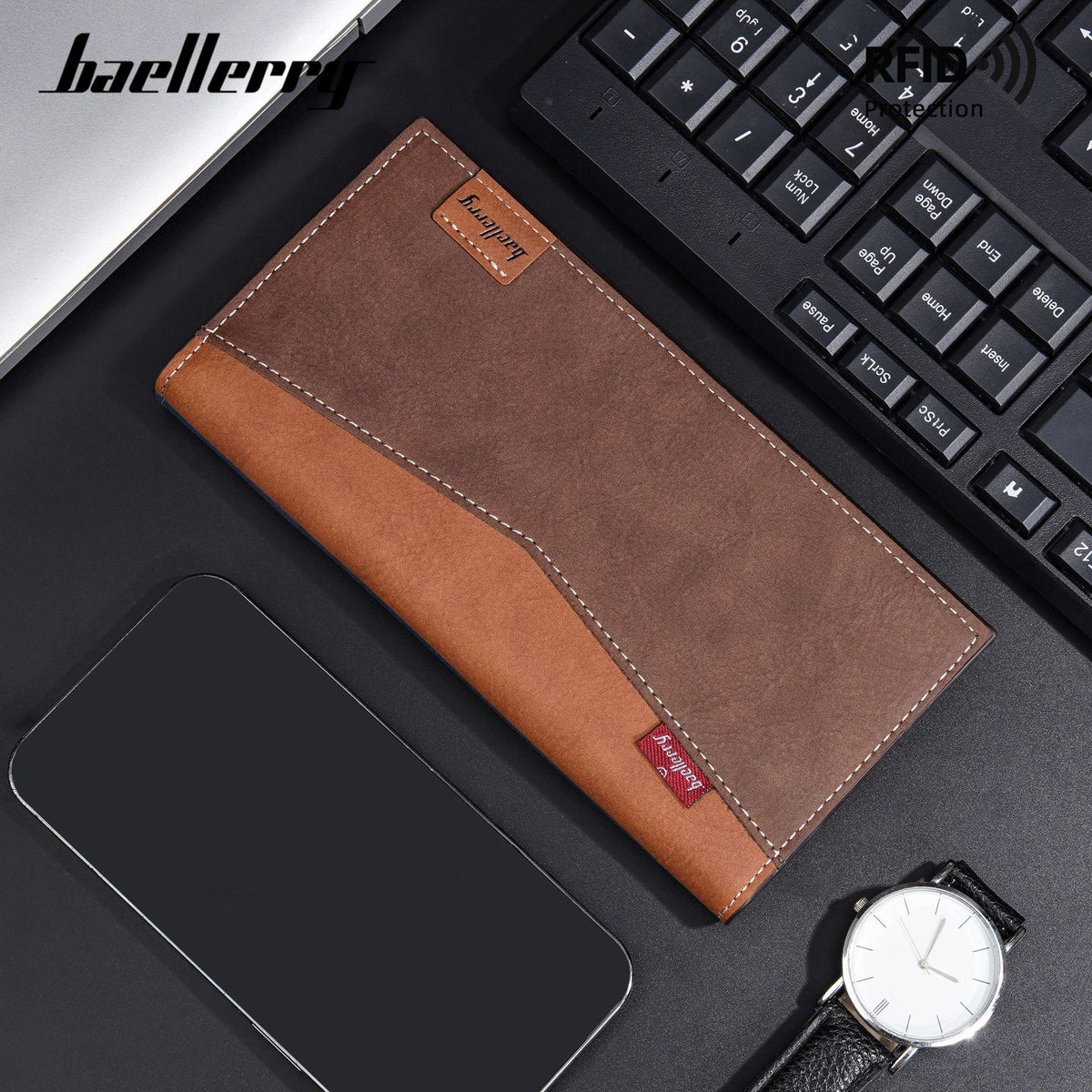 Men's Business Retro Multi Slots Thin Section Men's Wallet
