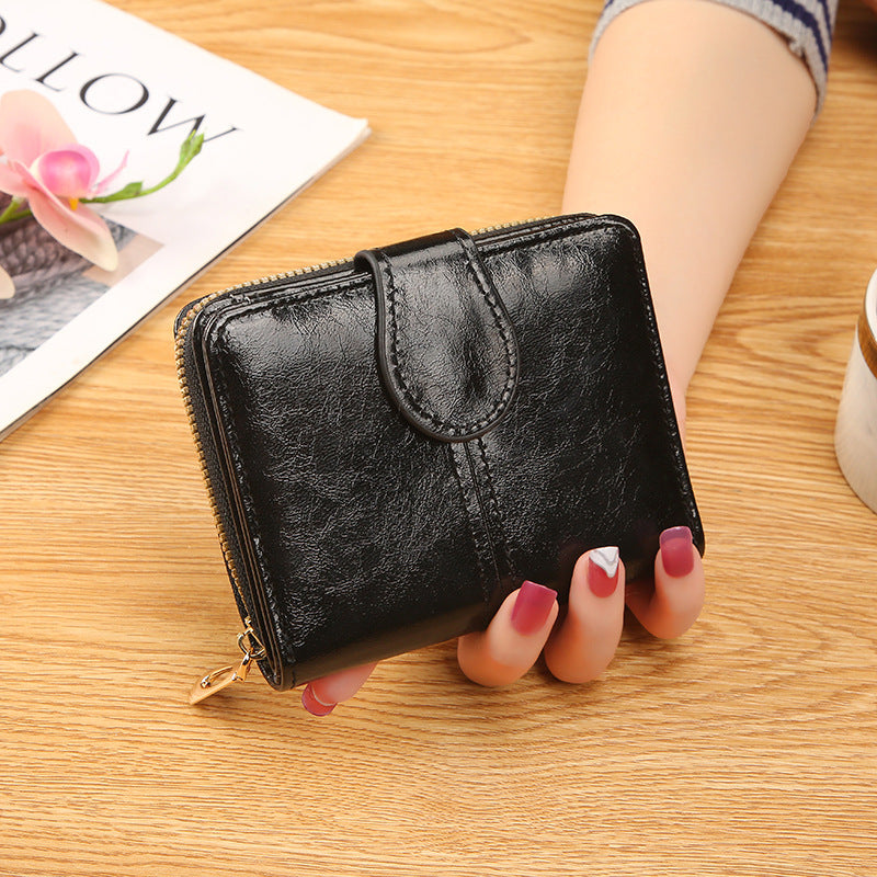 Women's Short High-grade Clutch Multiple Slots Large Ladies Wallet