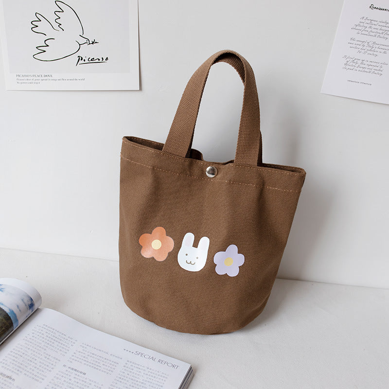 Women's Canvas Fashion Lunch Box Hand Handbags