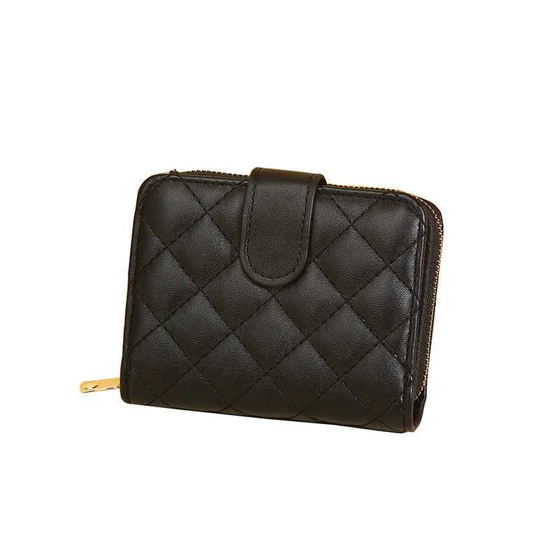 Women's Female Diamond Fashion Short Korean Style Coin Purses