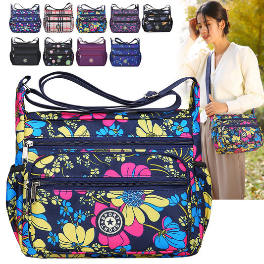 Women's Stall Flower Cloth Oxford Practical Canvas Crossbody Bags
