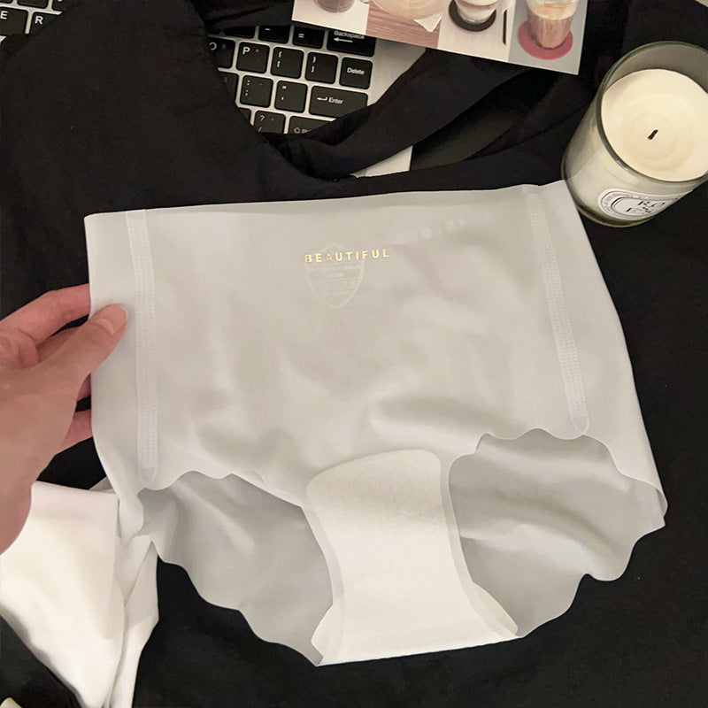 Women's Ice Silk Nude Feel Lengthened Crotch Breathable Panties