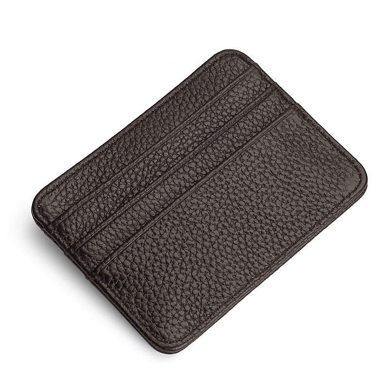 Leather Multiple Slots Simple Compact First Card Holder