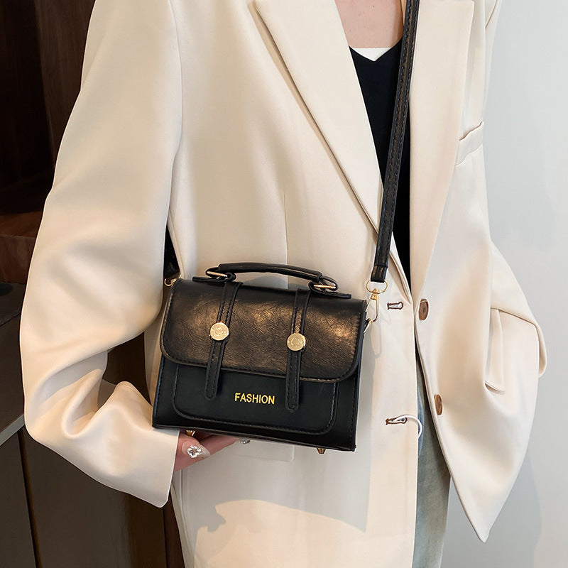 Temperament Commute Retro Fashion Spring Solid Color Small Square Bags
