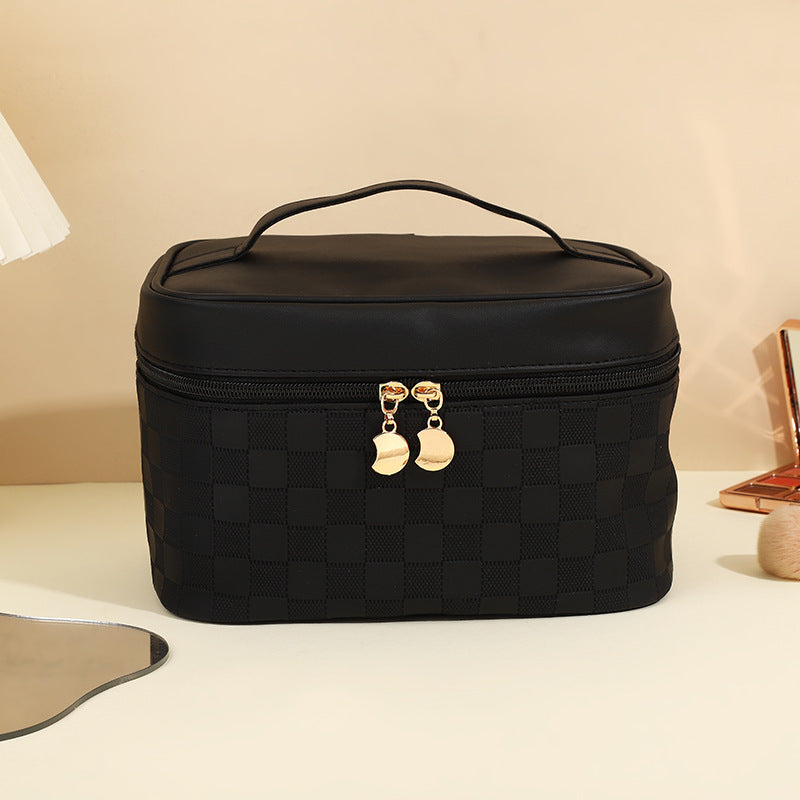 Women's High-grade Chessboard Storage Waterproof Portable Makeup Bag