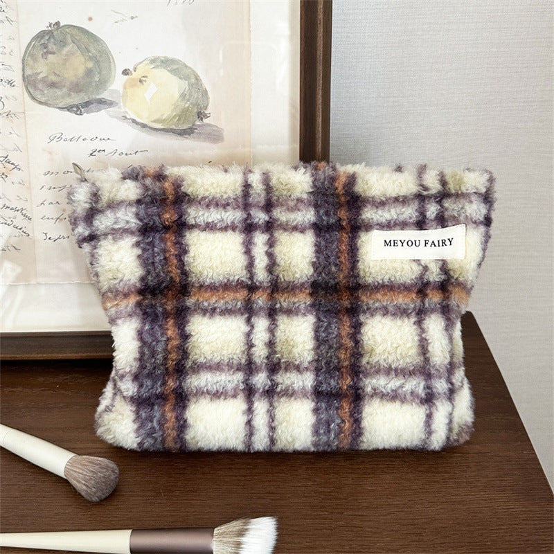 Style Plush Storage Wash Thickened Soft Glutinous Makeup Bag