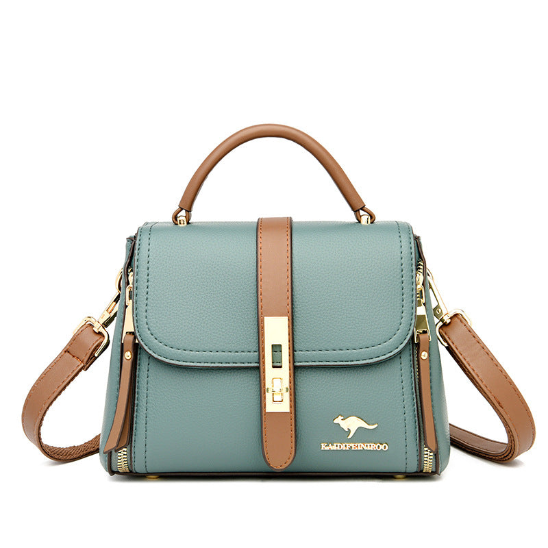 Creative Women's Female Fashion Color Contrast Shoulder Bags