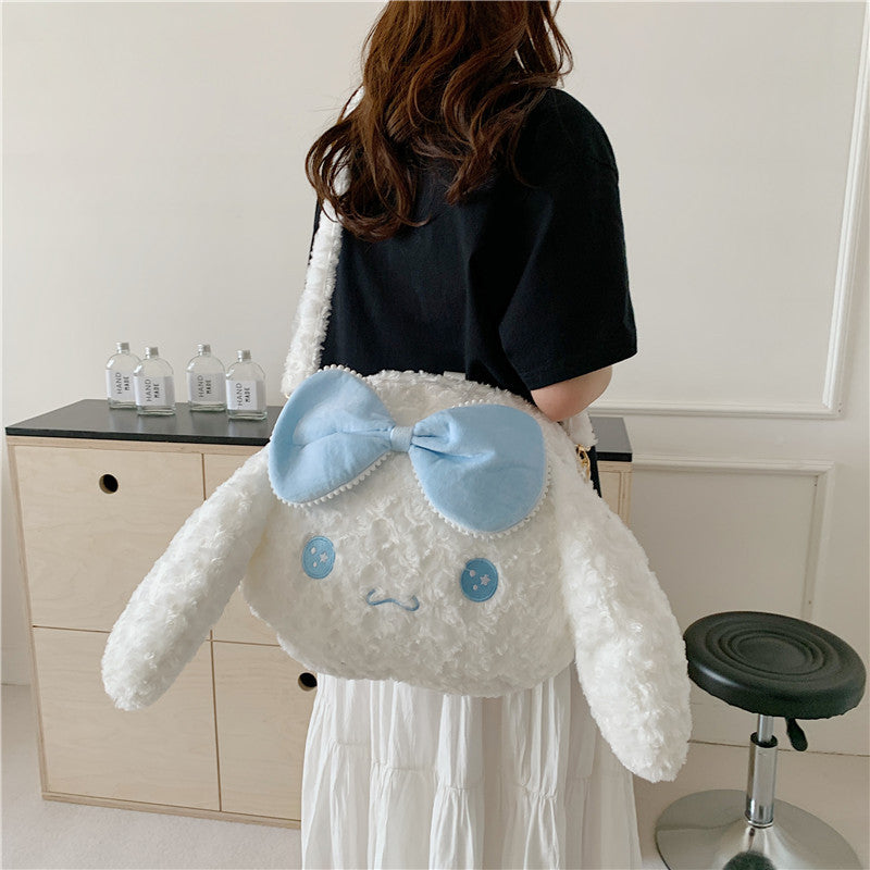 Plush Cartoon Make-up Cute Portable Big Face Street Fashion Cat Bags