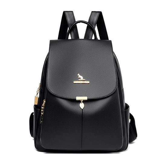 Women's High-grade Large Capacity Fashion Soft Leather Backpacks