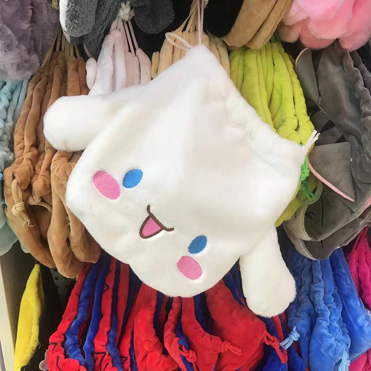 Women's & Men's & Plush Cute Drawstring Korean Mobile Bags