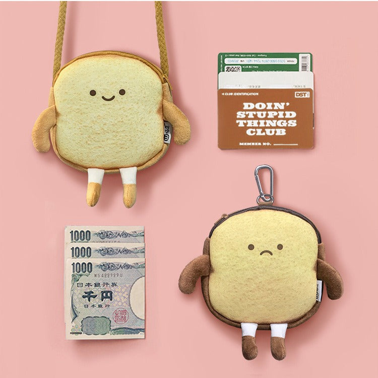Toast Bread Cute Cartoon Personal Creative Coin Purses