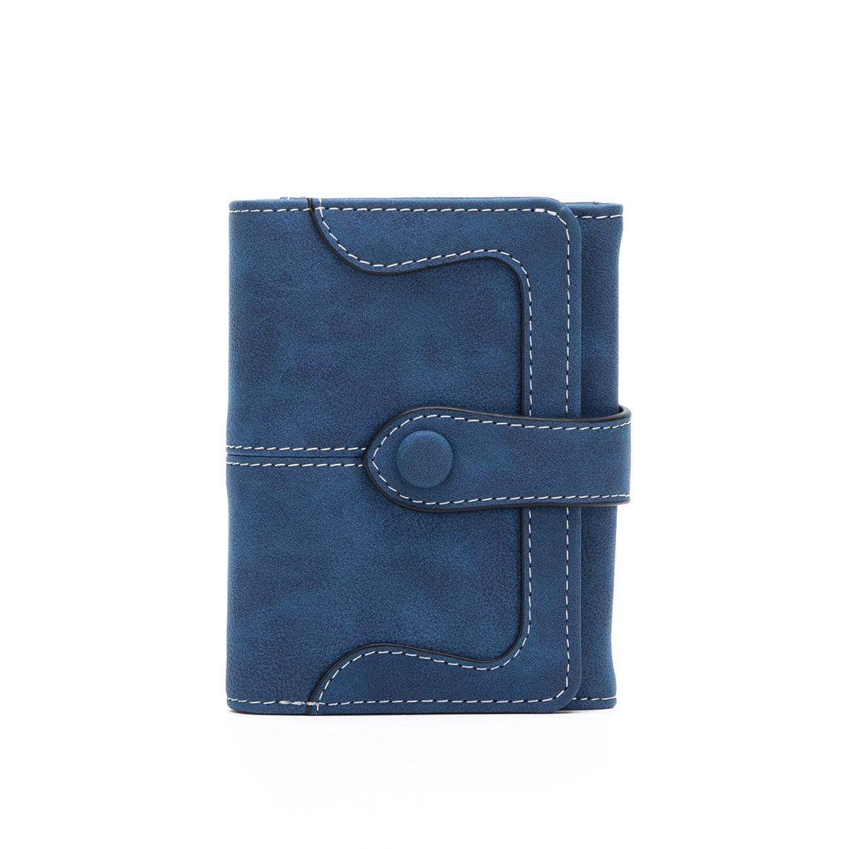 Women's Simple Fashion Clutch Vintage Frosted Two Ladies Wallet