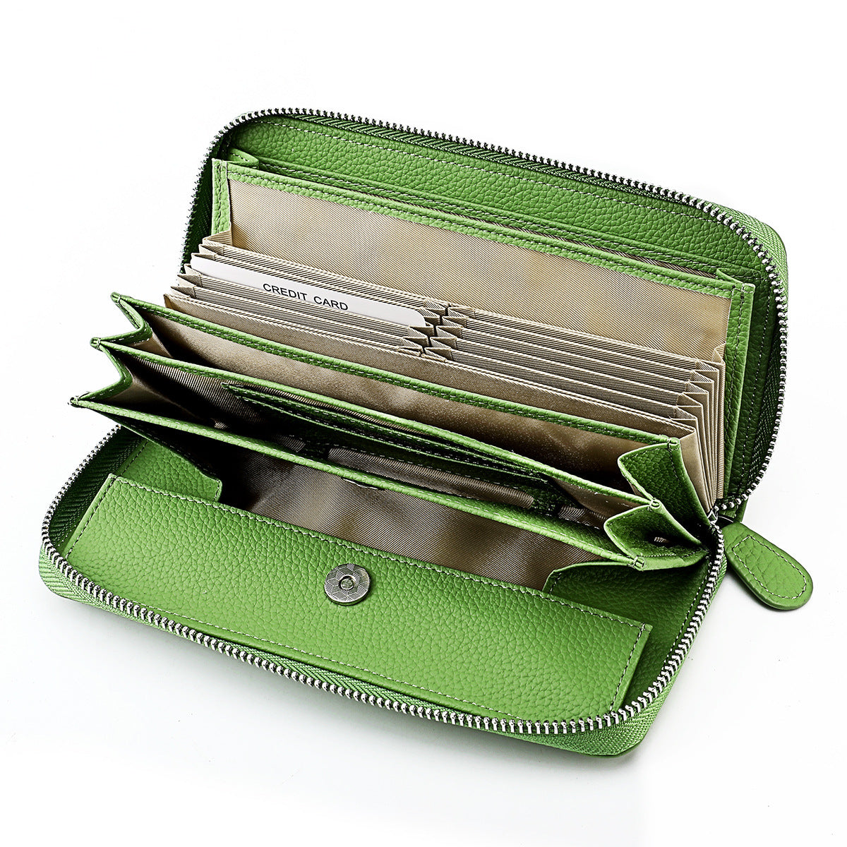 Women's Swiping Leather Long Style Expanding Clutch Ladies Wallet