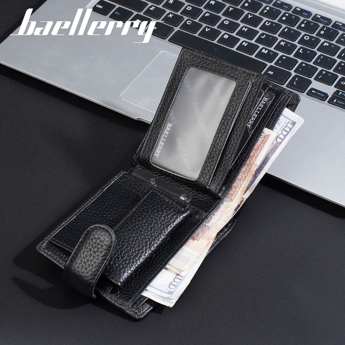 Men's Genuine Leather Snap High Sense Pocket Men's Wallet
