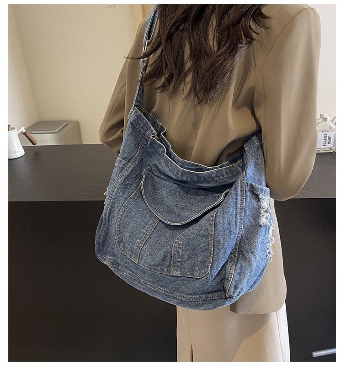 Casual Attractive Denim Versatile Commuter Tuition Bags