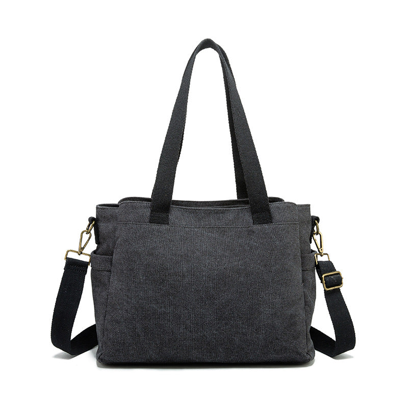 Super Large Capacity Single Canvas Pure Cotton Women's Shoulder Bag