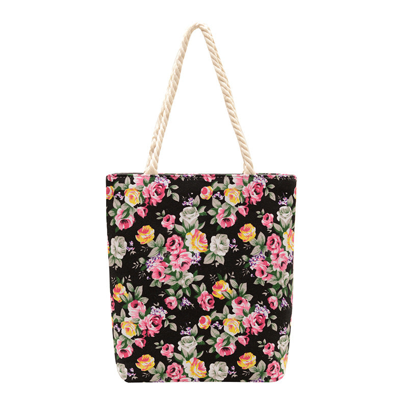 Women's Printed Canvas Floral Cloth Ethnic Style Women's Shoulder Bag