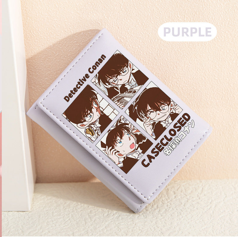Women's Detective Conan Peripheral Mini Short For Ladies Wallet
