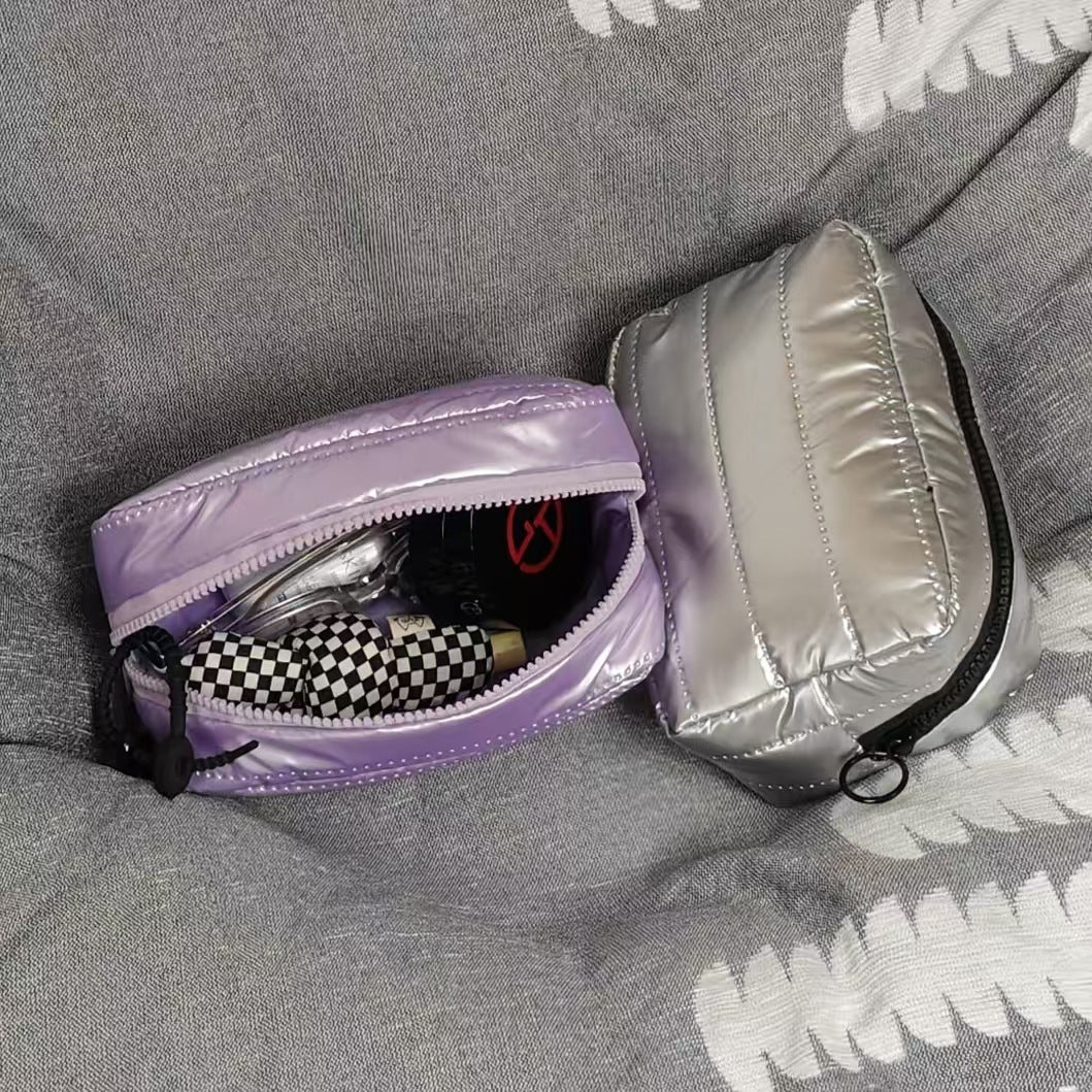 Jacket Material Space Cotton Wash Go Makeup Bag