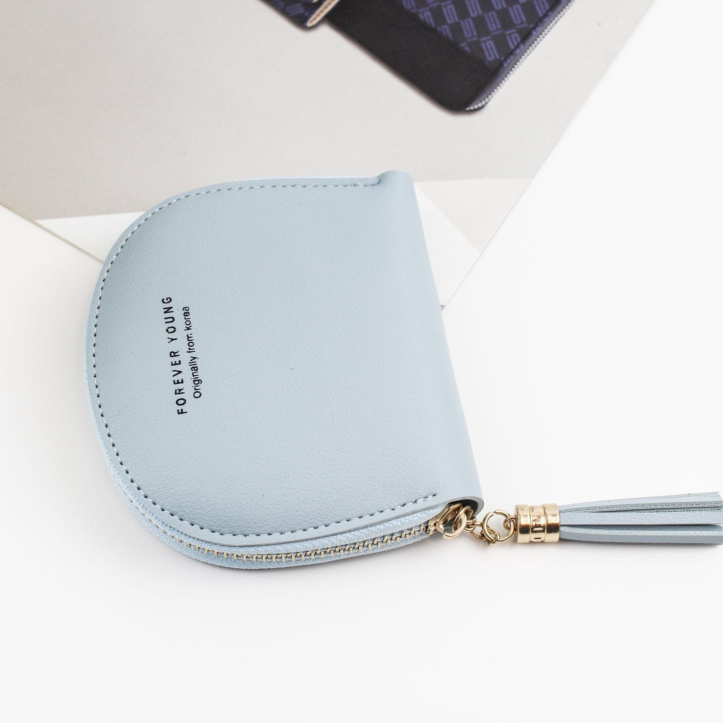 Korean Version Zipper Shell Shape Tassel Coin Purses