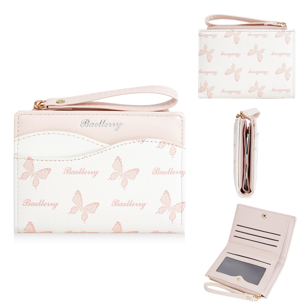 Women's Short Large Capacity Zipper Multiple Slots Ladies Wallet