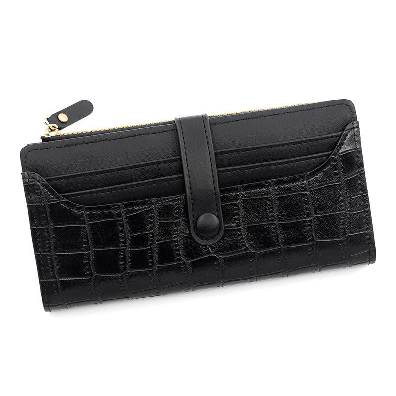 Women's Slots Long Multifunctional Zipper Clutch Large Ladies Wallet