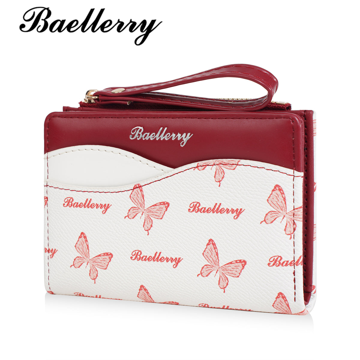 Women's Short Large Capacity Zipper Multiple Slots Ladies Wallet