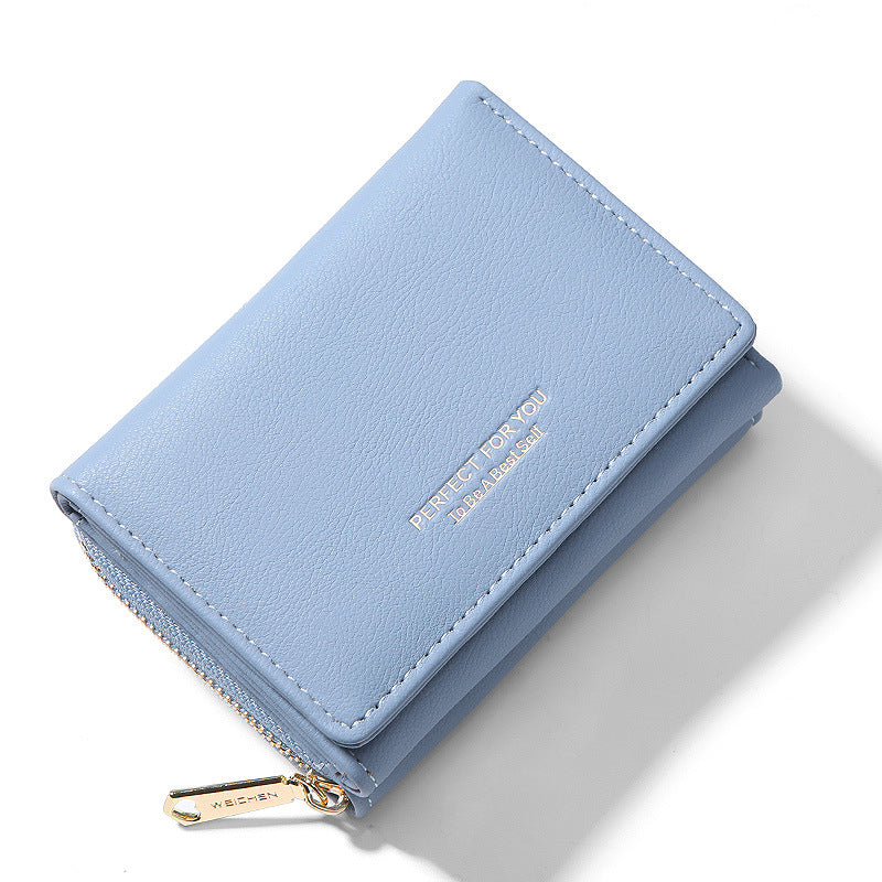 Stylish Women's Short Zipper Simple Multifunctional Coin Purses