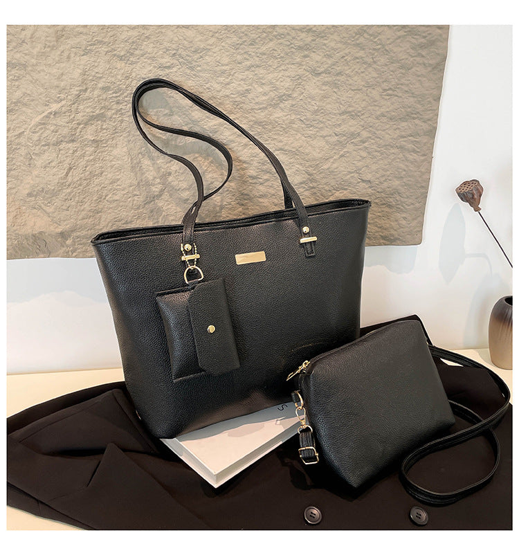 Women's Two-piece Large Capacity Fashion Texture Leisure Commute Women's Shoulder Bag