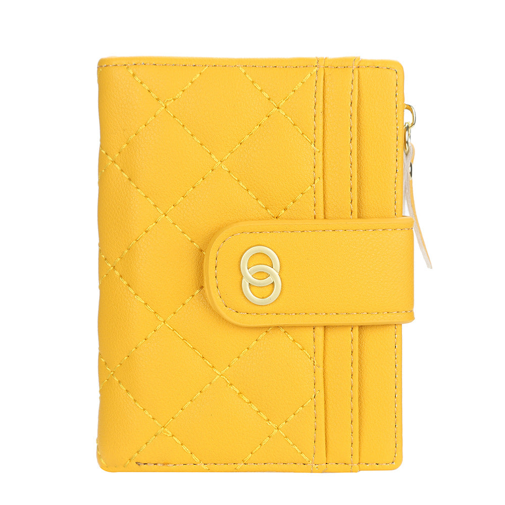 Women's Short Korean Style Multiple Slots Embroidered Ladies Wallets