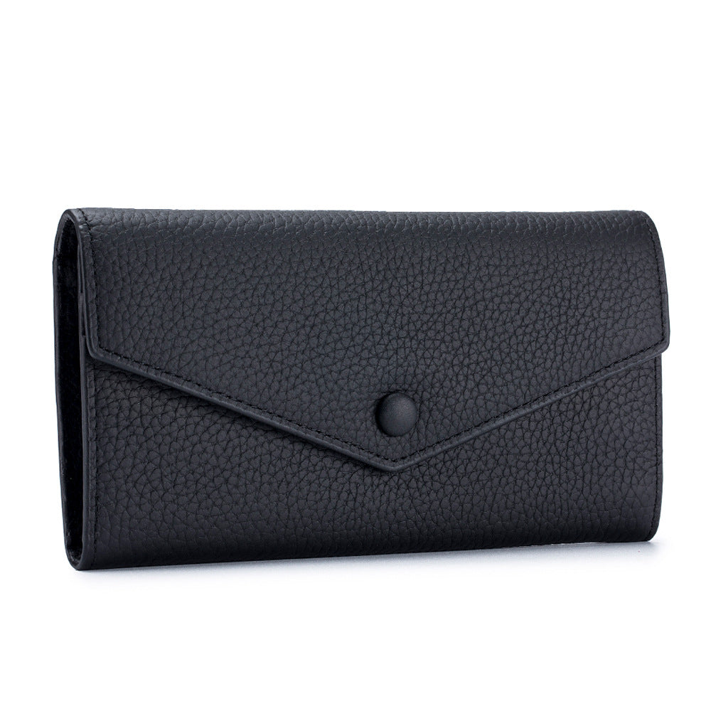 Long Genuine Leather Multifunctional Clutch Soft Simple Handbags