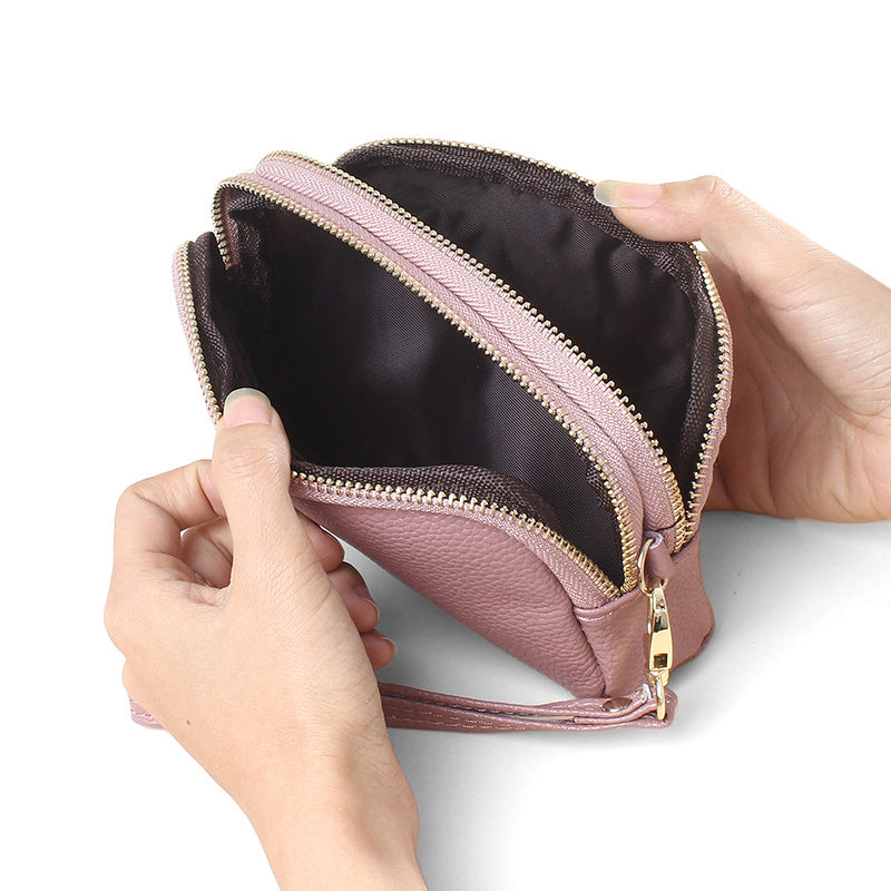 Women's Long High-grade Large Capacity Fashion Leather Double Zip Ladies Wallet