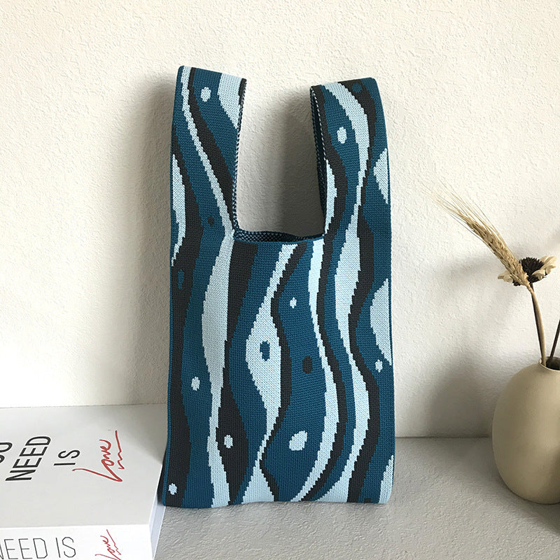 Women's Knitted Wool Vest Version Hand Carrying Handbags