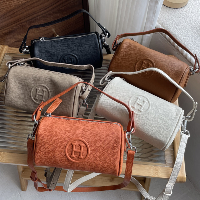 Women's Genuine Leather Fashion Pillow First Layer Women's Shoulder Bag