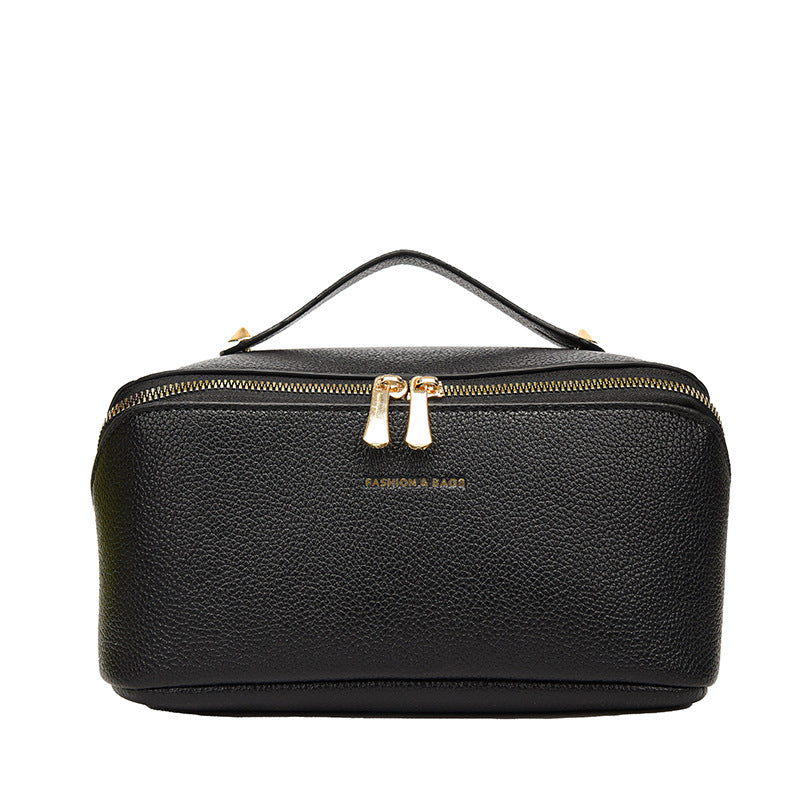 Good-looking Large Capacity Leather Wash Cosmetics Cosmetic Bags