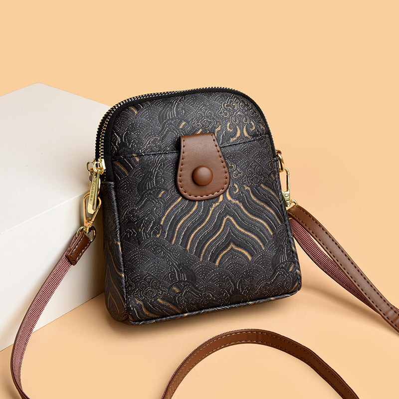 Women's National Style Printed Autumn Mom Mobile Phone Bags
