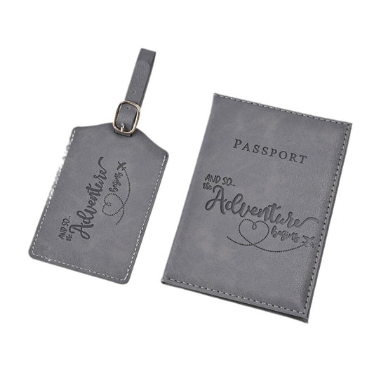 Brave Adventure Passport Cover Tag Ticket Card Holder