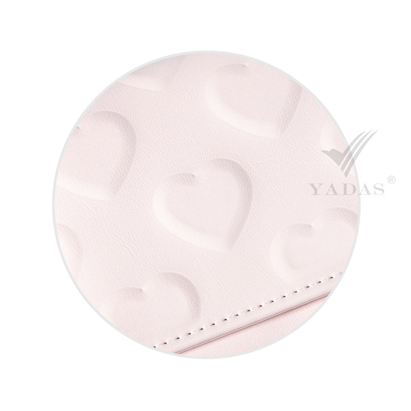 Attractive Women's Love Pendant Embossed Short Ladies Wallets
