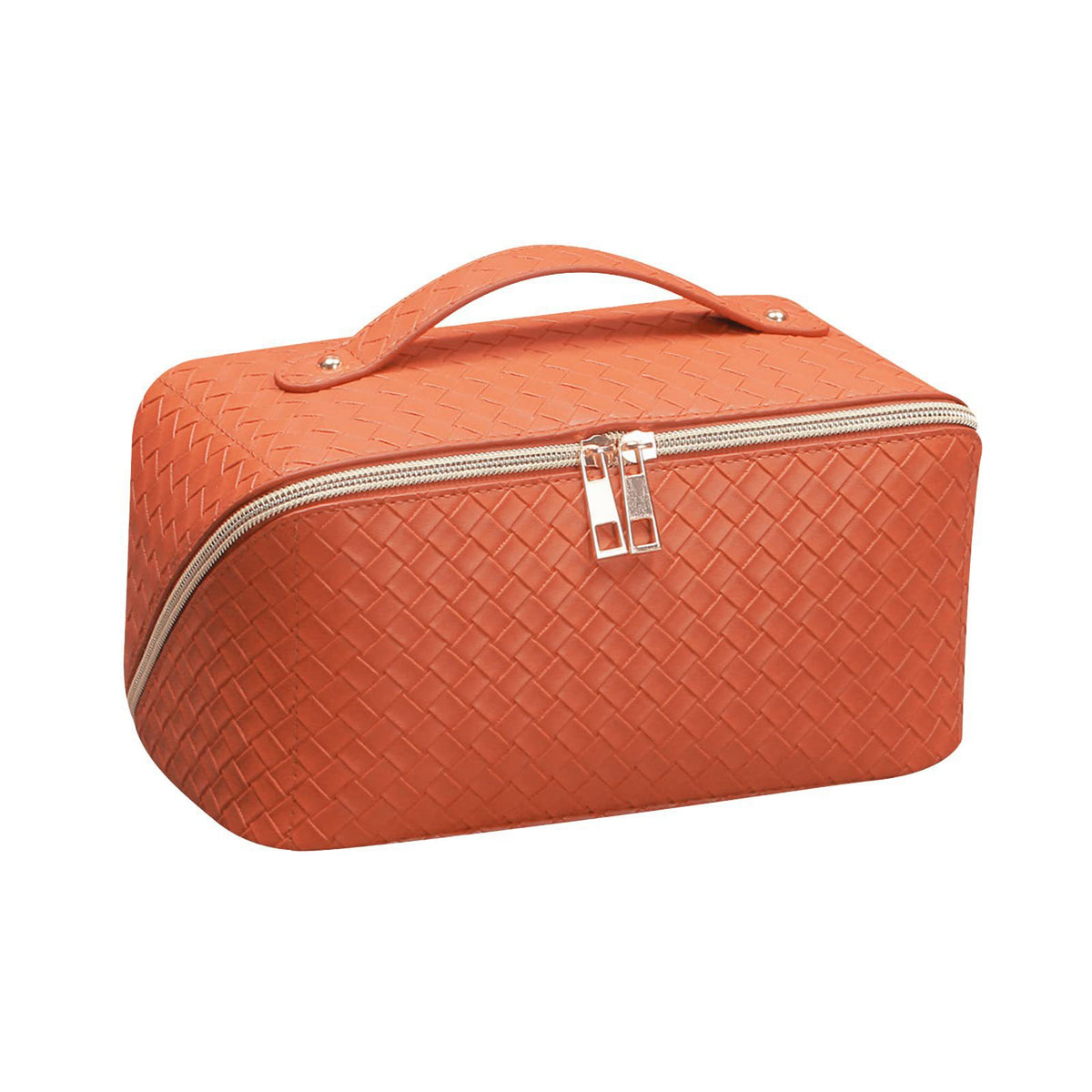 File Pillow Large Capacity Woven Pattern Portable Storage Waterproof Makeup Bag