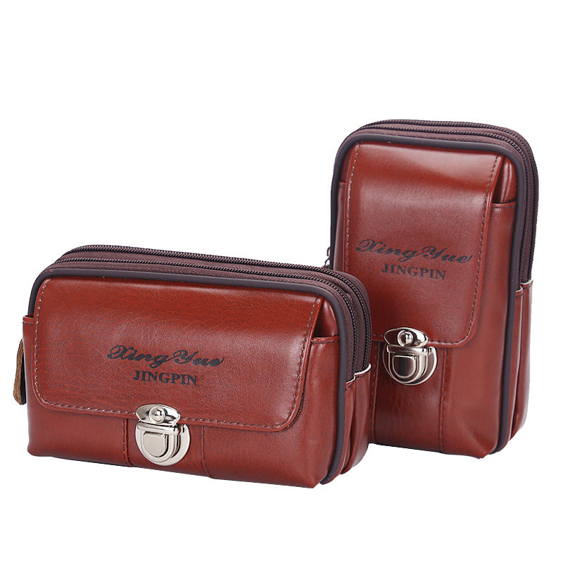 Men's Mobile Simple Business Leisure Wearable Horizontal Men's Waist Packs