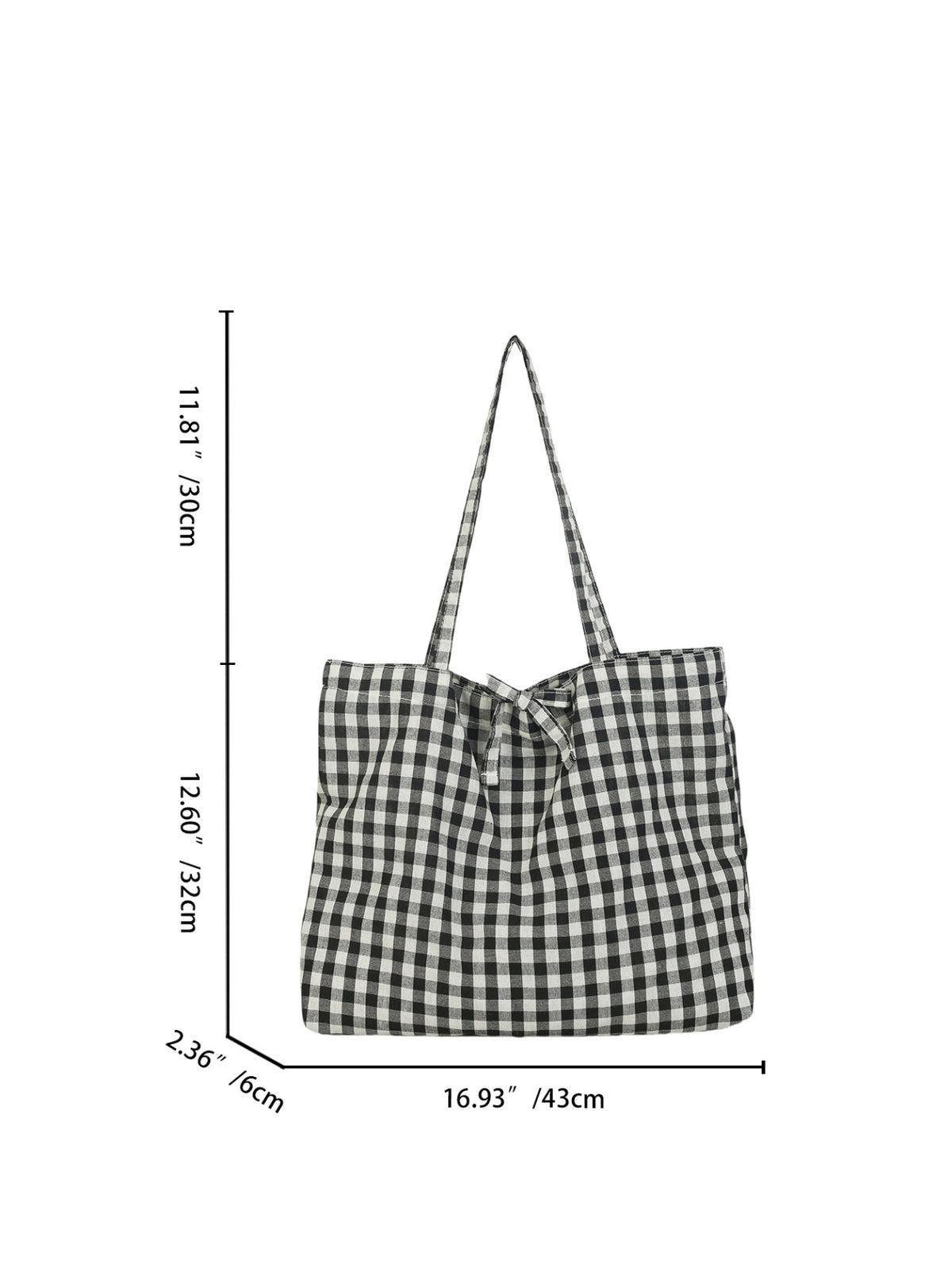 Checked Canvas Artistic Style College Fashion Women's Shoulder Bag