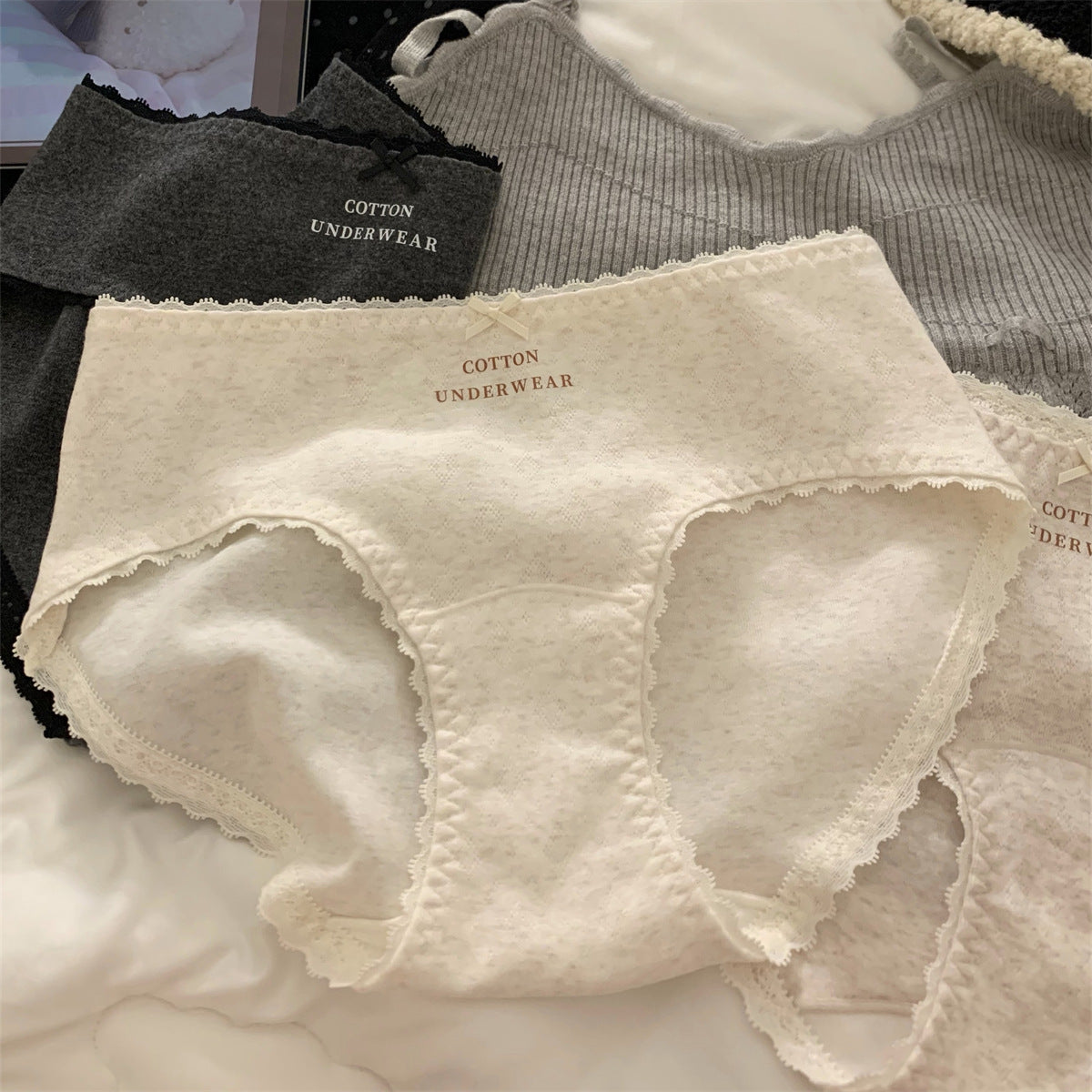 Women's Full Pants Cotton Underwear Lengthened Antibacterial Panties