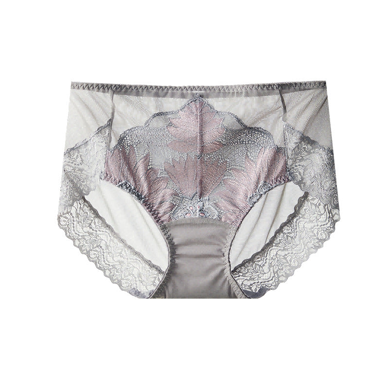 Women's Sexy Two-color Lace Mesh Patchwork Underwear Cotton Panties